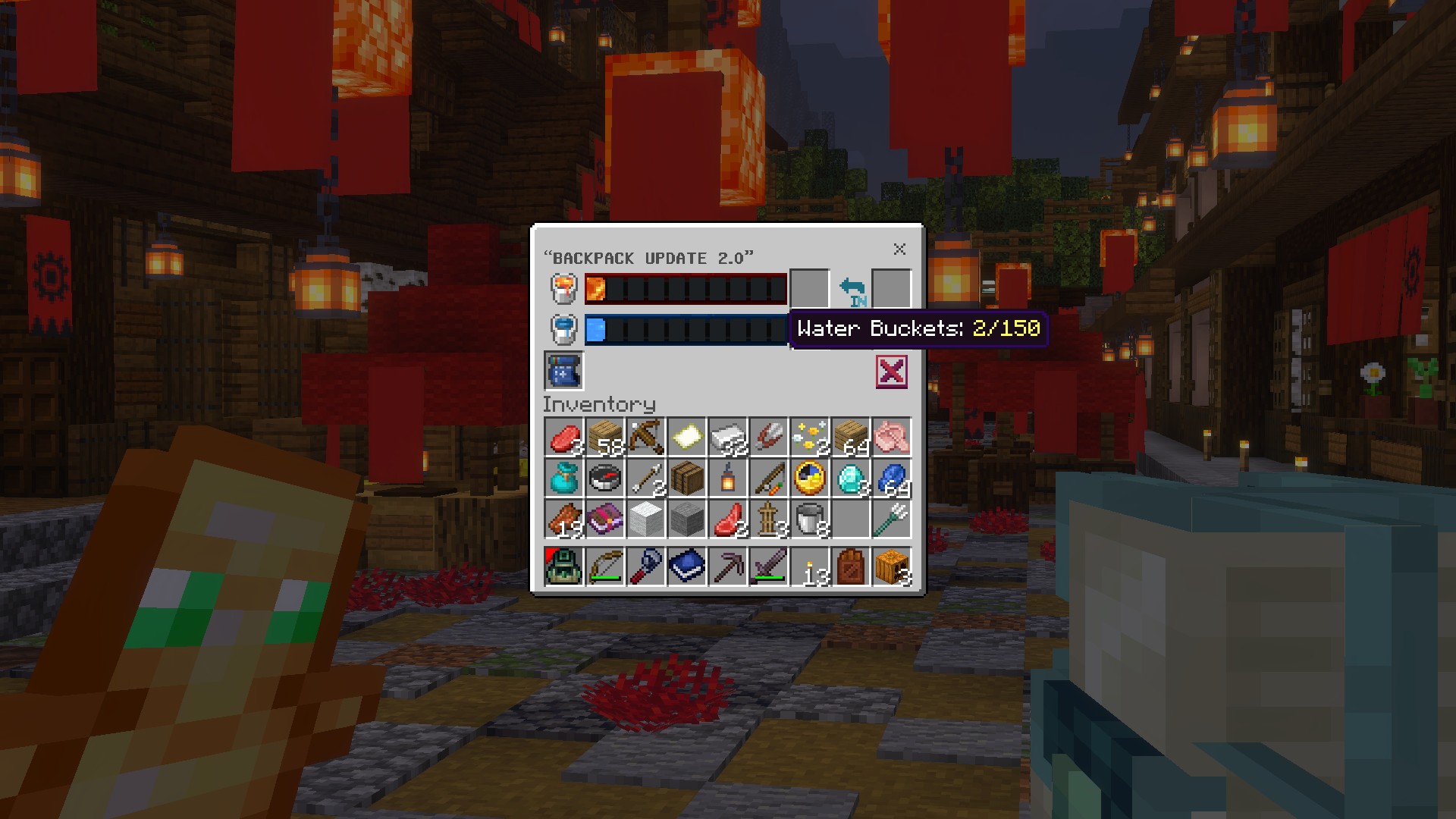 Backpacks++ custom inventory UI