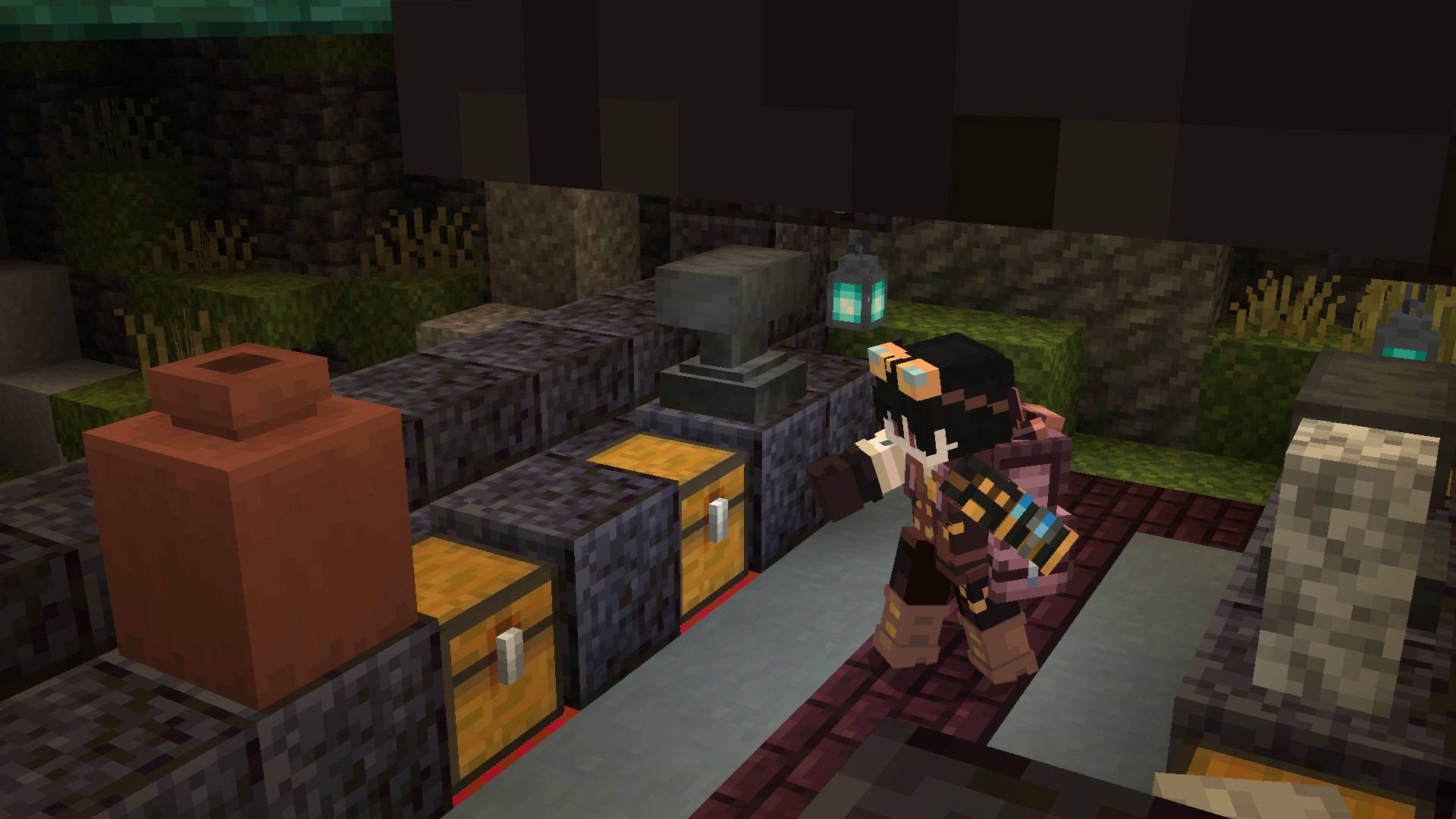 Backpack ruins and loot chests